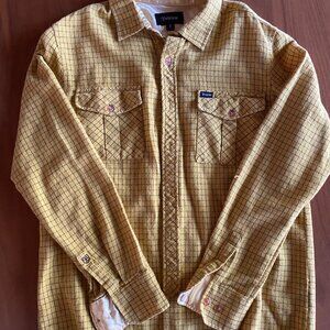Brixton Flannel Button-down Yellow Plaid